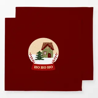 Servietten Schneekugel Ho Ho Ho