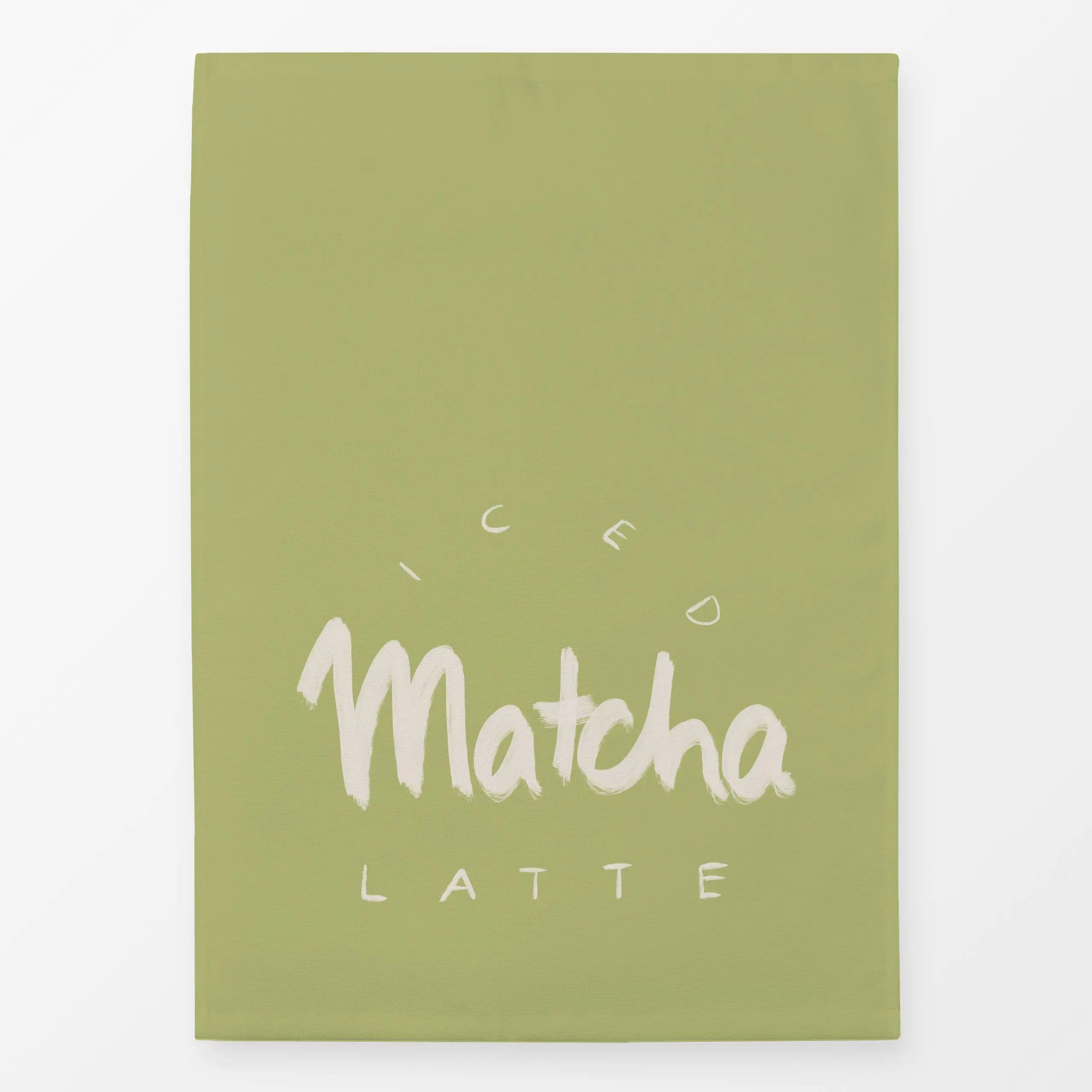 Geschirrtücher Iced Matcha Latte Typo - Küche, Essen & Trinken - von „Sophie Augustin Illustration"; typografie, Tee, teetri...