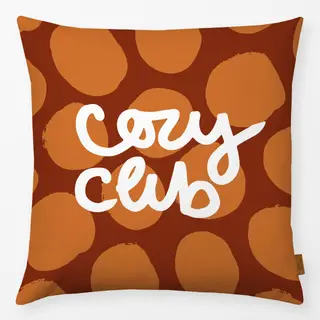 Kissen Cozy Club Schriftzug