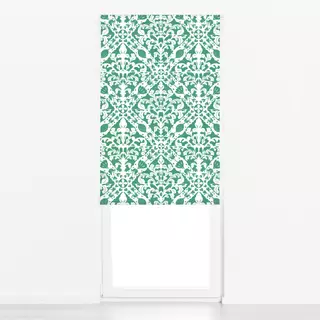 Raffrollo Ornament Fliese Minze Grün