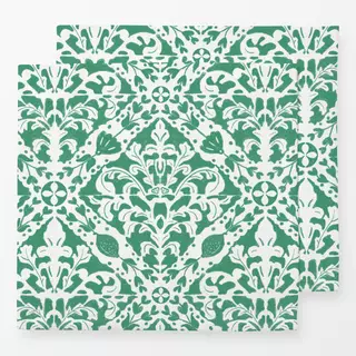 Servietten Ornament Fliese Minze Grün