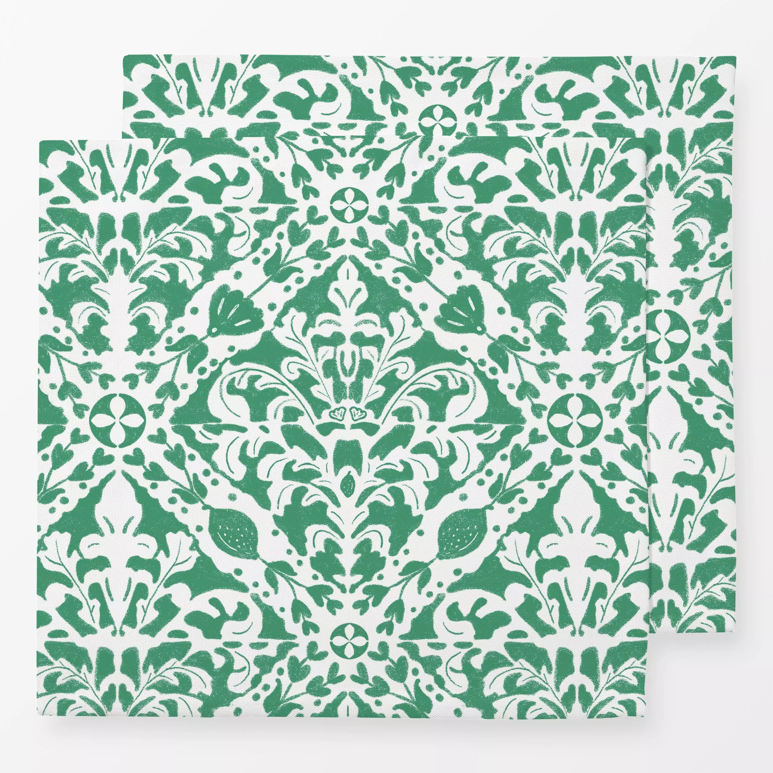 Servietten Ornament Fliese Minze Grün - Sommer, Symbole & Muster - von „Mareen Heinz"; marrokko, Retro, Geometrisch, Minze, ...