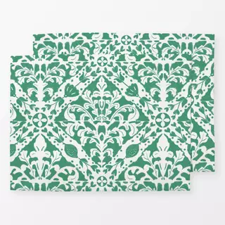 Tischset Ornament Fliese Minze Grün