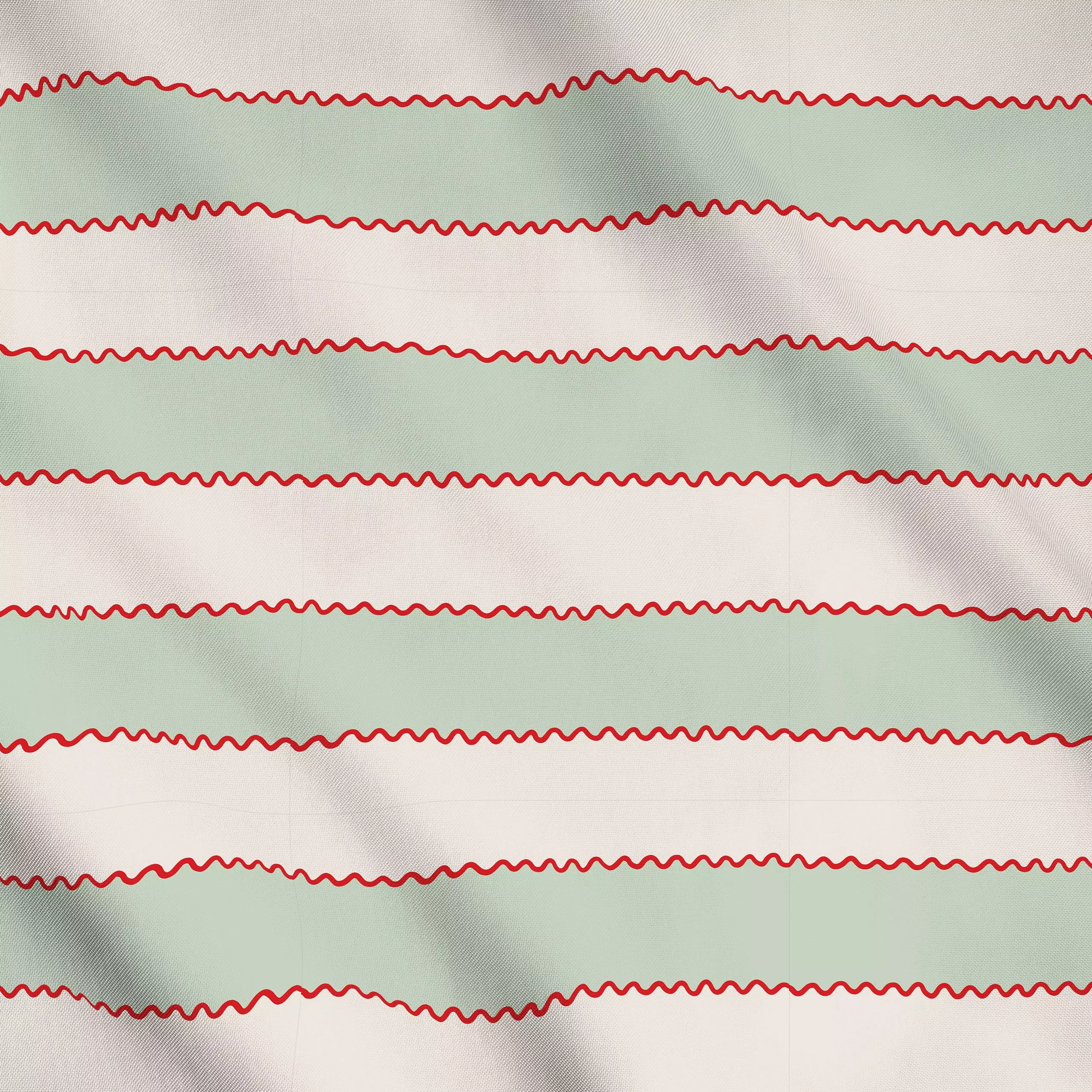 Meterware Wellen Streifen grün - Frühling, Sommer, Symbole & Muster - von „Studio Kesse"; Streifen, Sommer, Gartendeko, Stre...