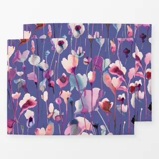 Tischset Aquarell Wild Flowers Lilac