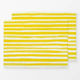 Tischset Tusche Streifen gelb weiß