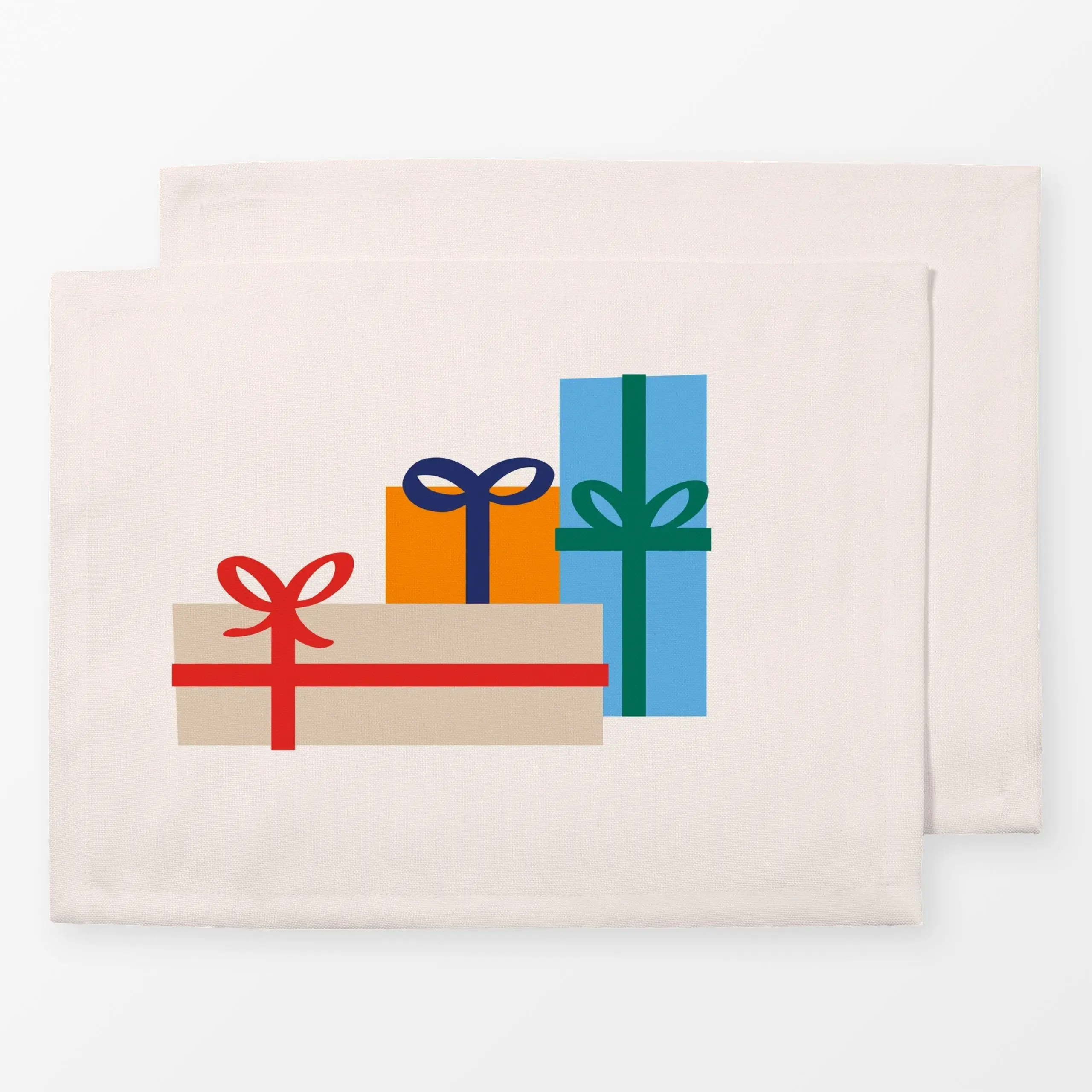 Tischset TinyGift Vanilla - Weihnachten, Anlässe - von „Jana Driver"; Weihnachten, beige, bunt, christmas, janadriver, prese...