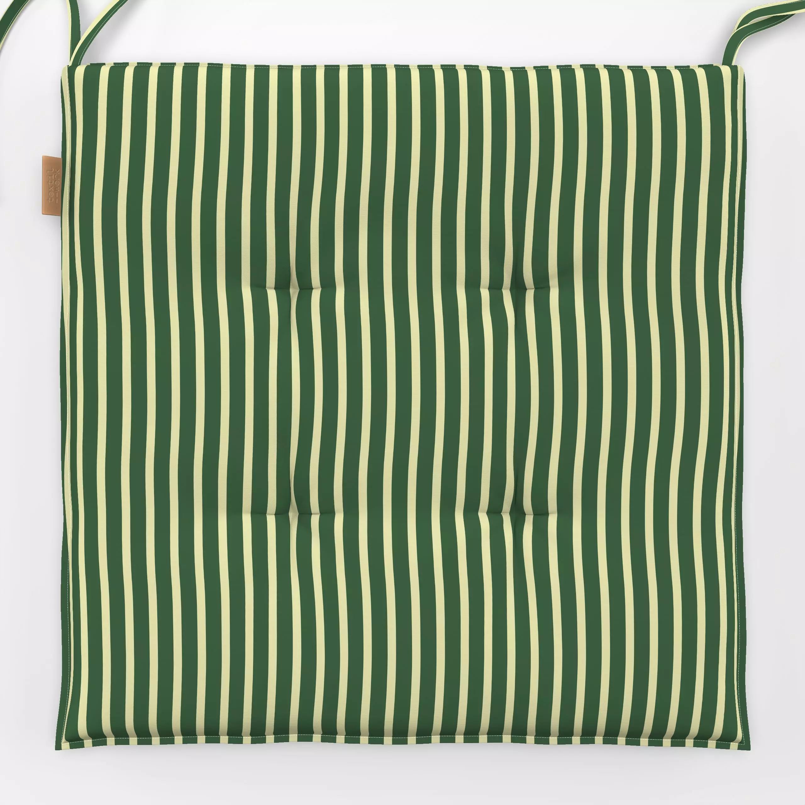 Sitzkissen Ombrelloni - Sommer, Symbole & Muster - von „Karen Menzenbach"; Linien, Streifen, Garten, Sommer, mediterran, gel...