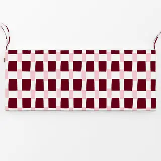 Bankauflage Karo Blush & Beerenrot