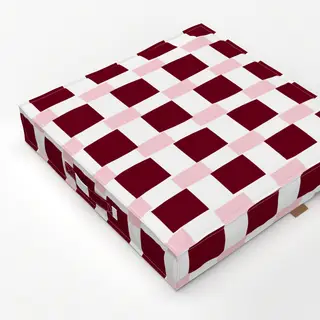 Bodenkissen Karo Blush & Beerenrot