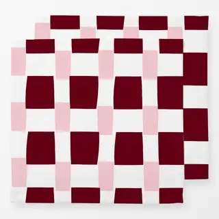 Servietten Karo Blush & Beerenrot