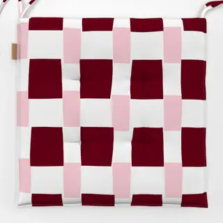 Sitzkissen Karo Blush & Beerenrot