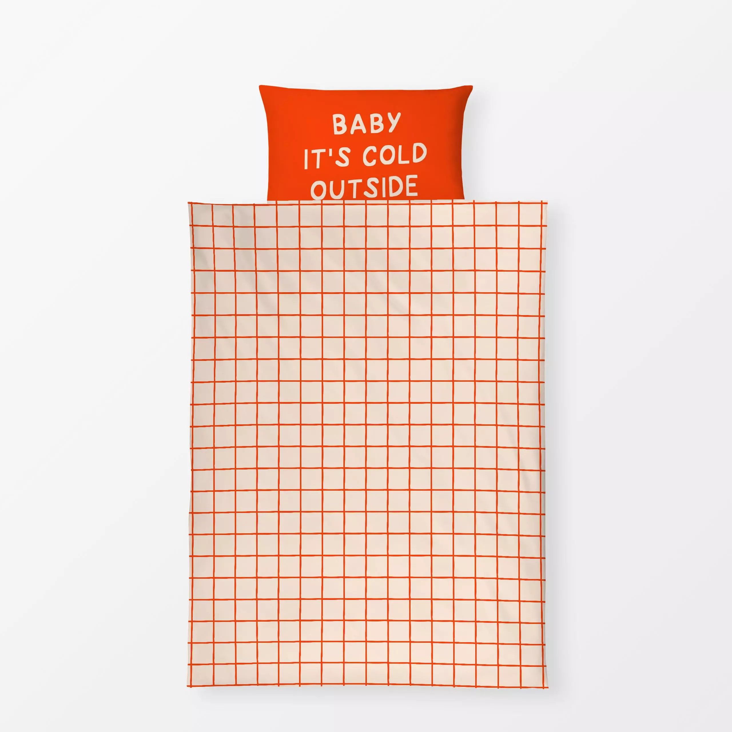 Bettwäsche Baby it's Cold Outside - Sprüche & Schriftzüge, Weihnachten - von „Maren Gross "; Cozy, Weihnachtsdeko, geschenki...