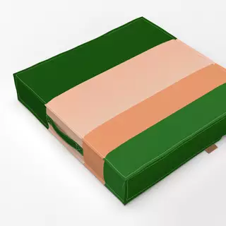 Bodenkissen Edel Colorblocking Streifen