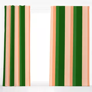 Dekovorhang Edel Colorblocking Streifen