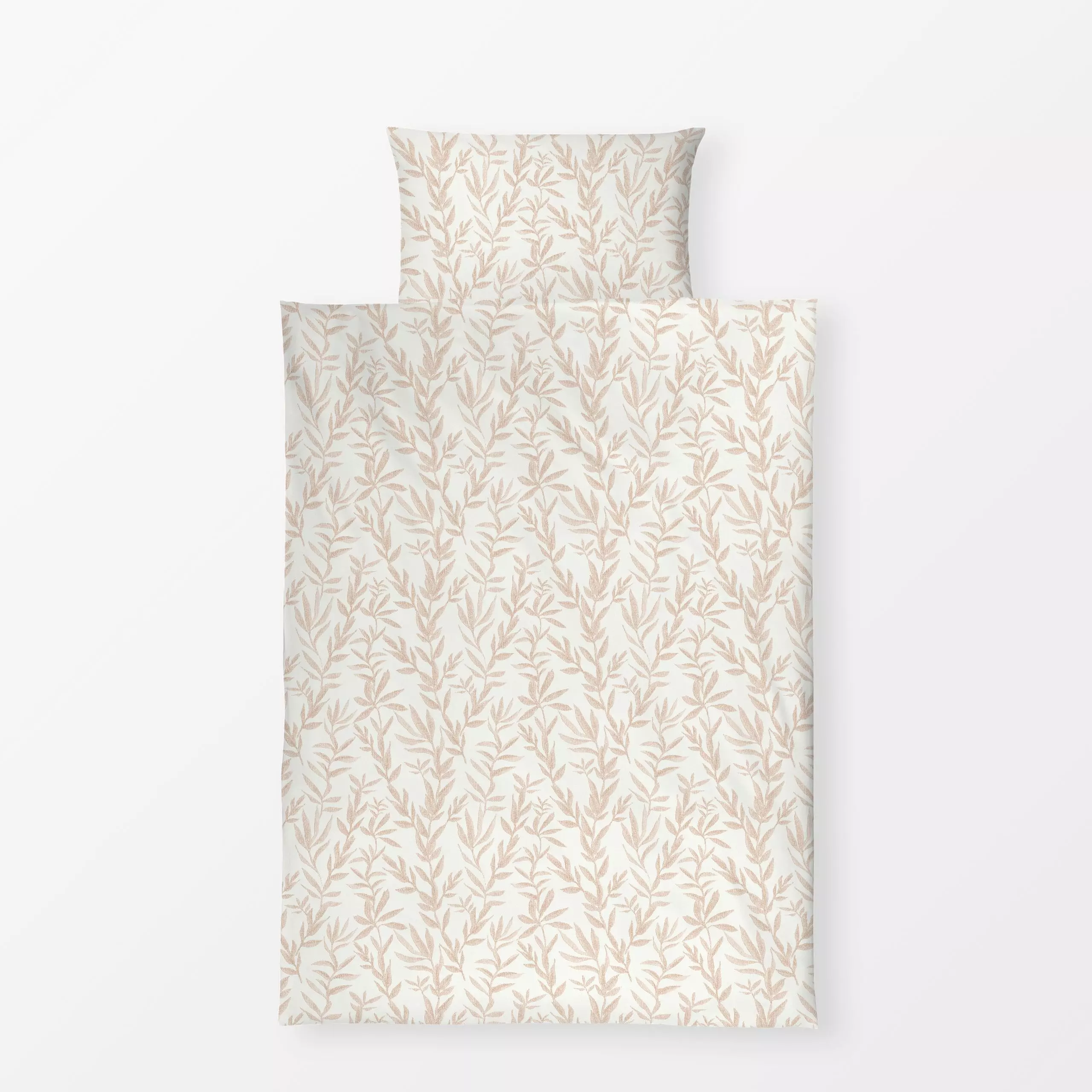 Bettwäsche Cottage Blätter Beige - Blumen & Florales, Pflanzen & Botanik - von „Bloomery Decor"; Blätter, Botanisch, summer,...