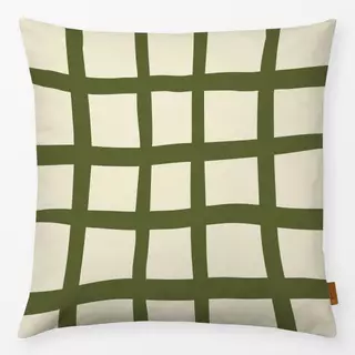 Kissen Gitter Beige Green