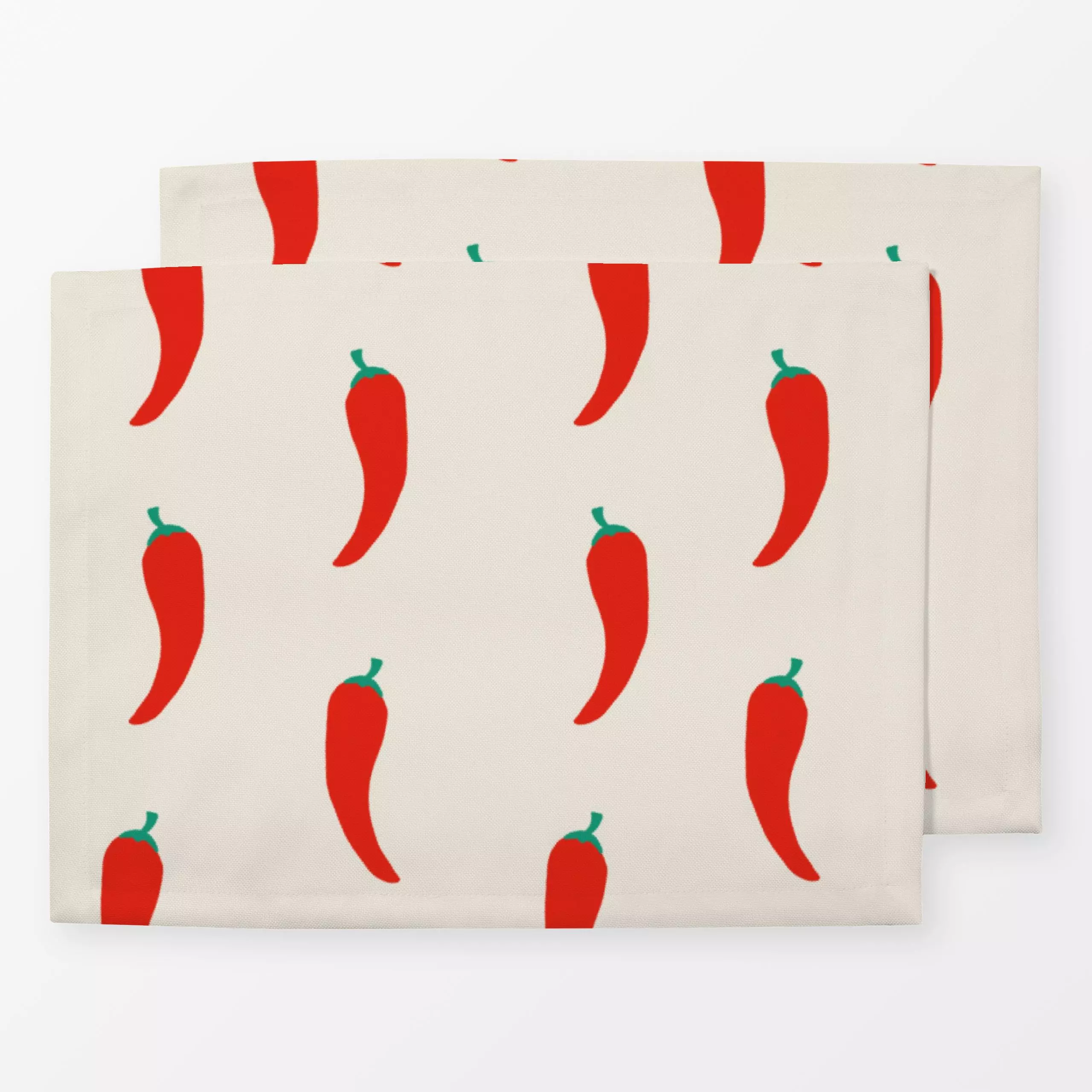 Tischset Chilli Pattern Beige, gemustert, Sommer, von textilwerk