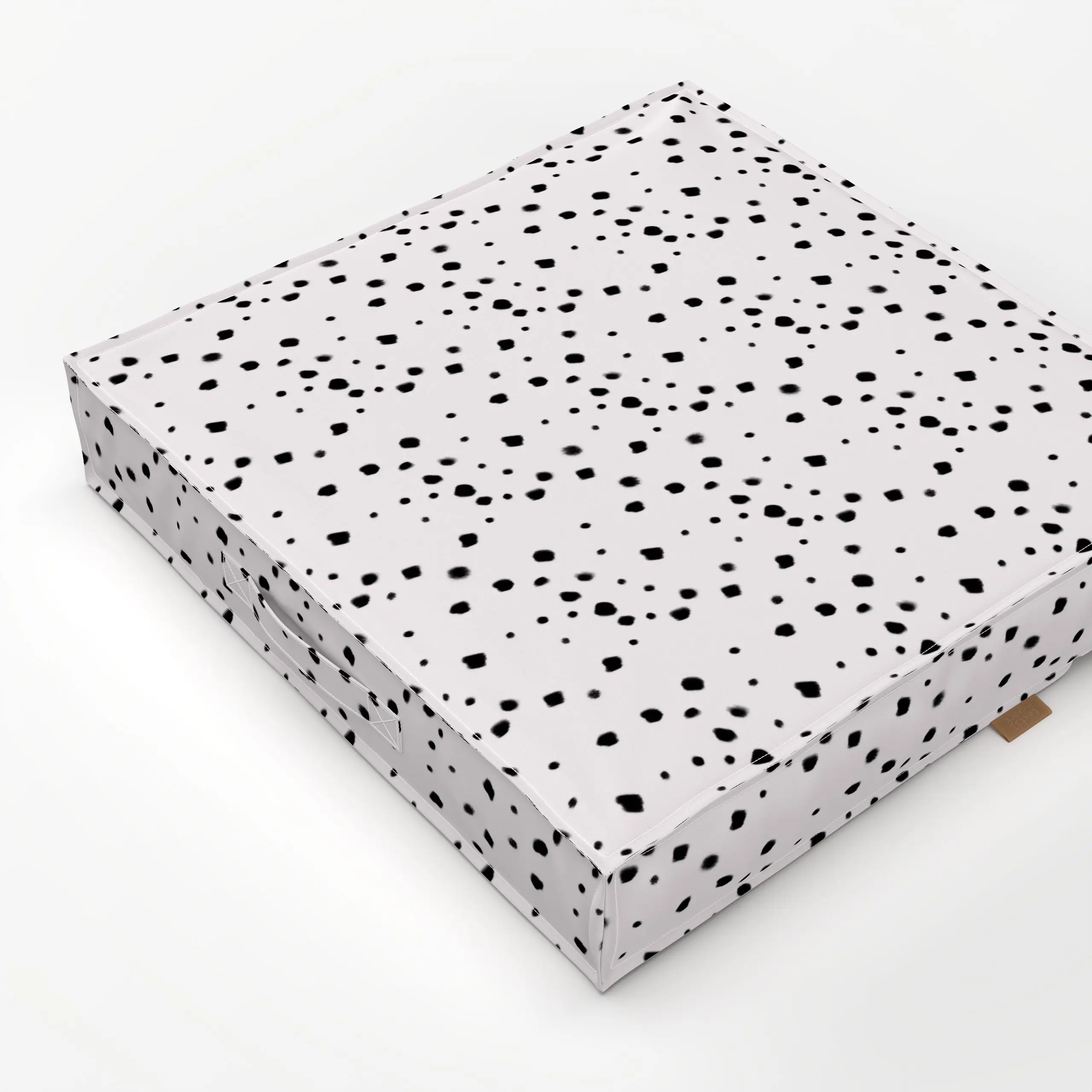 Bodenkissen Fleckenmuster Beige - Symbole & Muster - von „Sophie Augustin Illustration"; Muster, Punkte, Terrazzo, Dots, fle...