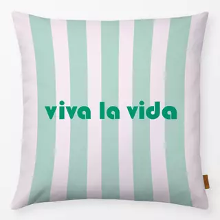 Kissen Viva La Vida Rayas turquesa