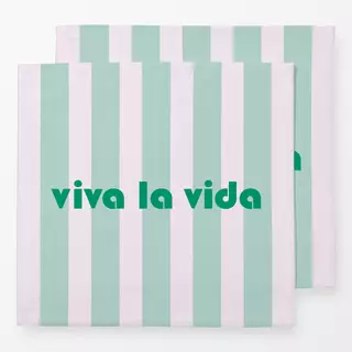 Servietten Viva La Vida Rayas turquesa