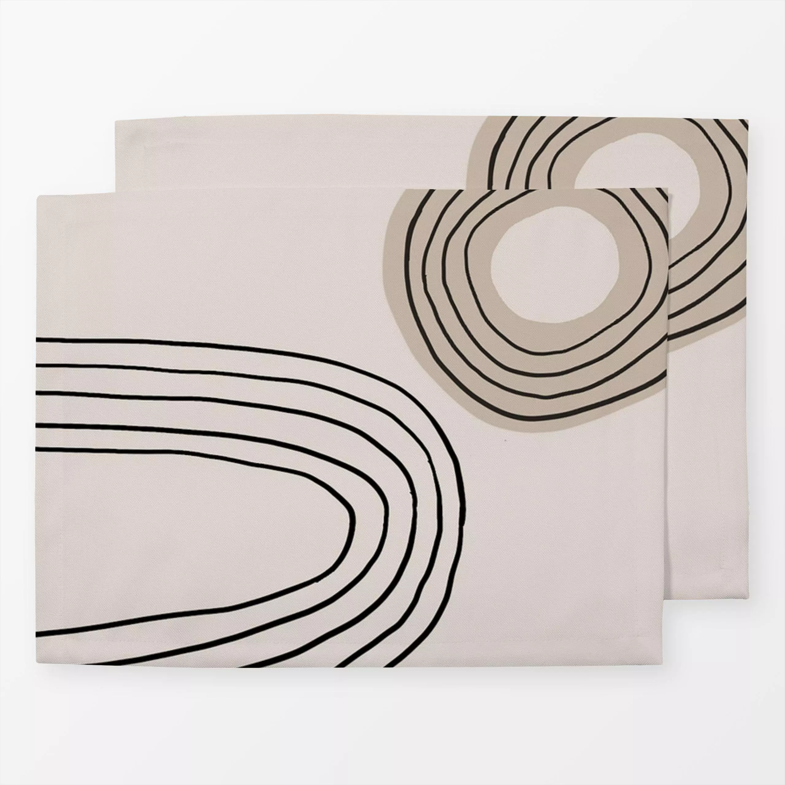 Tischset Lines and Circles, gemustert, von Studio Kesse