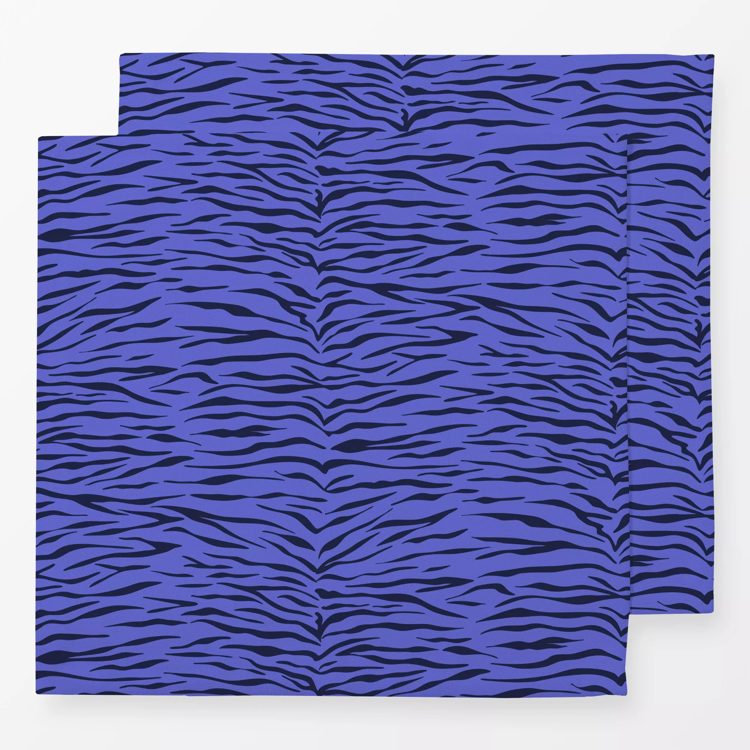 Servietten Tiger Pattern blue - Sommer, Tiere, Symbole & Muster - von „Andrea Liesert"; Zebra, Jungle, pattern, animalprint,...