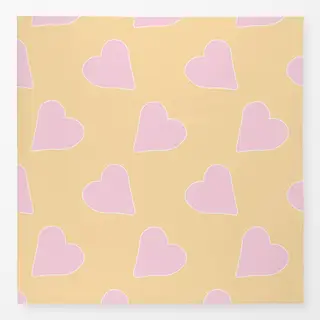 Tischdecke Candy Hearts Pink Gelb