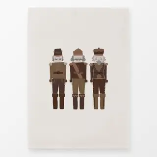 Geschirrtücher Nussknacker braun