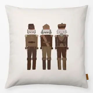 Kissen Nussknacker braun