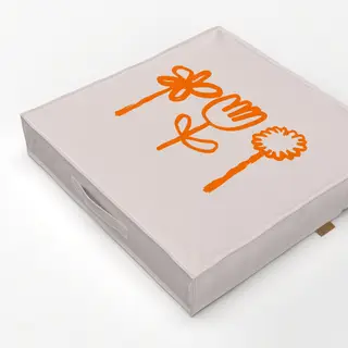 Bodenkissen Blumen Trio