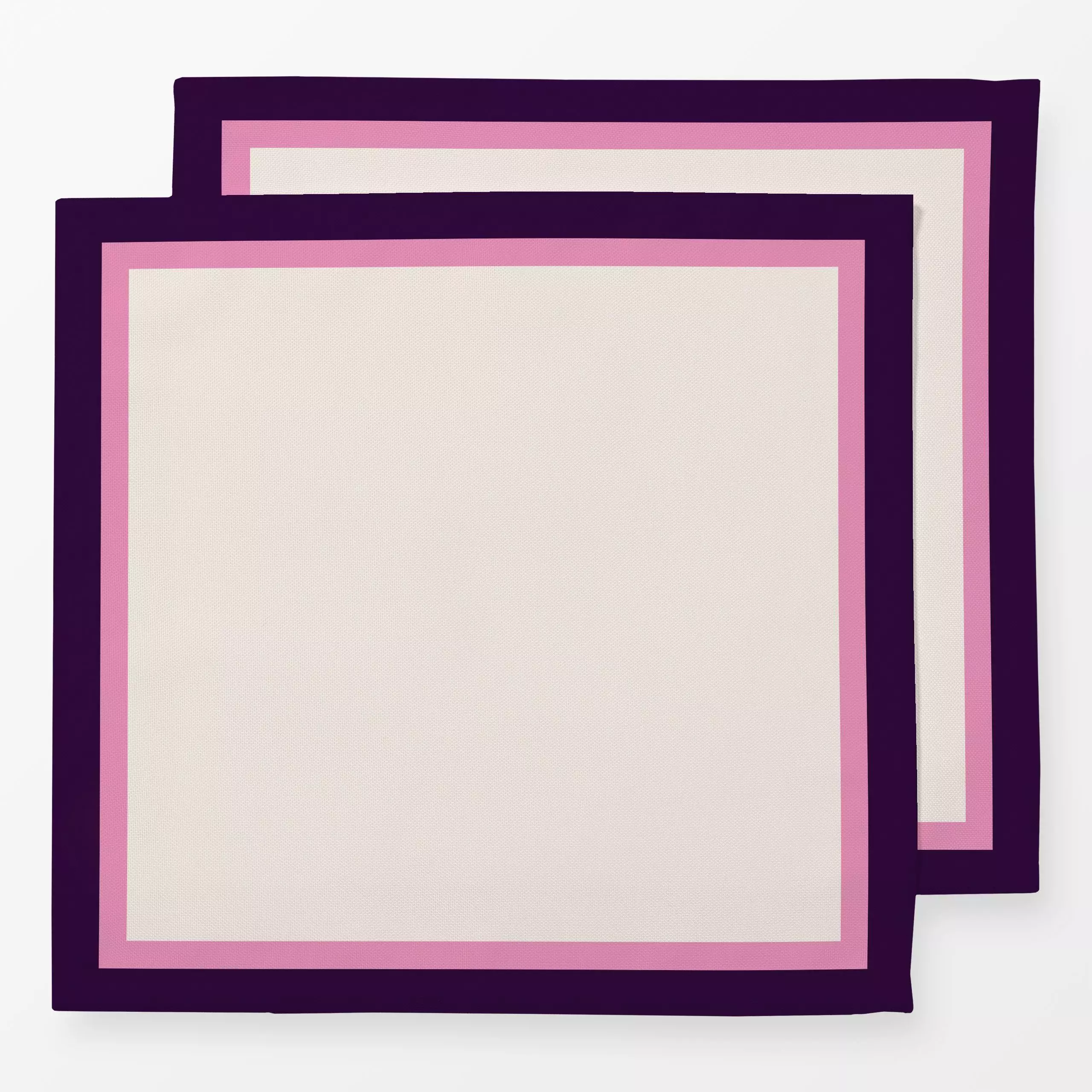 Servietten Rahmen Lila Pink - Symbole & Muster - von „Sophie Augustin Illustration"; grafisch, colorblocking, Esstisch, Tisc...
