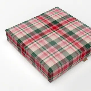 Bodenkissen Xmas - Plaid rot-grün