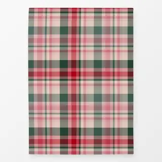 Geschirrtücher Xmas - Plaid rot-grün