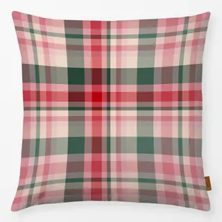 Kissen Xmas - Plaid rot-grün