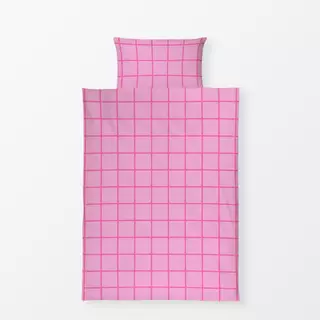Bettwäsche Pink & Rosa Grid
