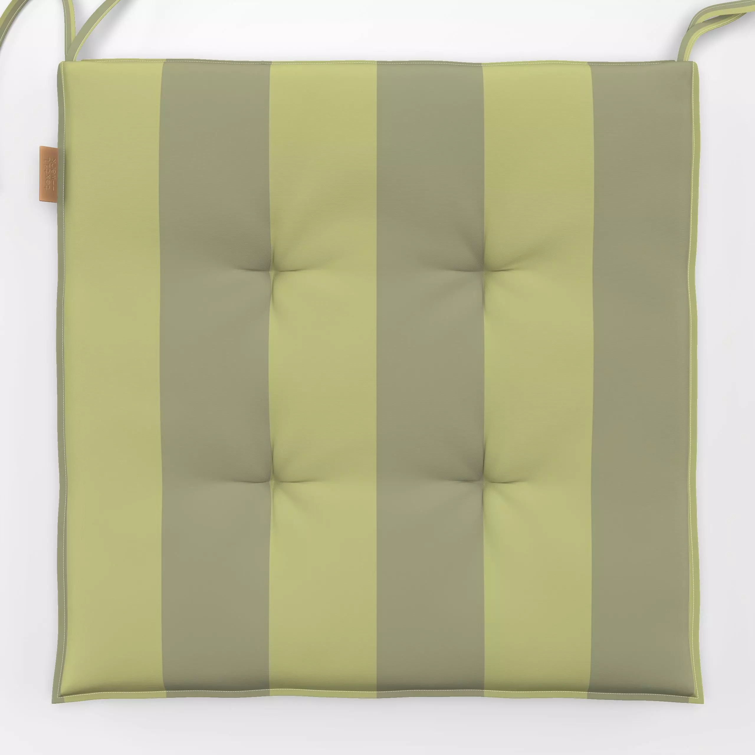 Sitzkissen Matcha Lover Stripes - Symbole & Muster - von „Studio ROSAGRAU"; Streifen, stripes, green, Streifenmuster, Nadels...