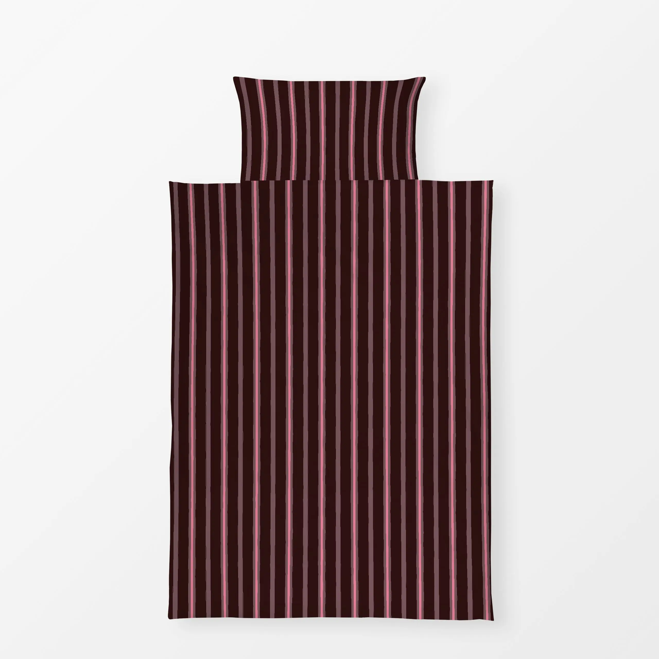 Bettwäsche Autumn Berries elegant stripes - Herbst, Symbole & Muster - von „Carolin Vonhoff"; Streifen, rosa, pink, Herbst, ...