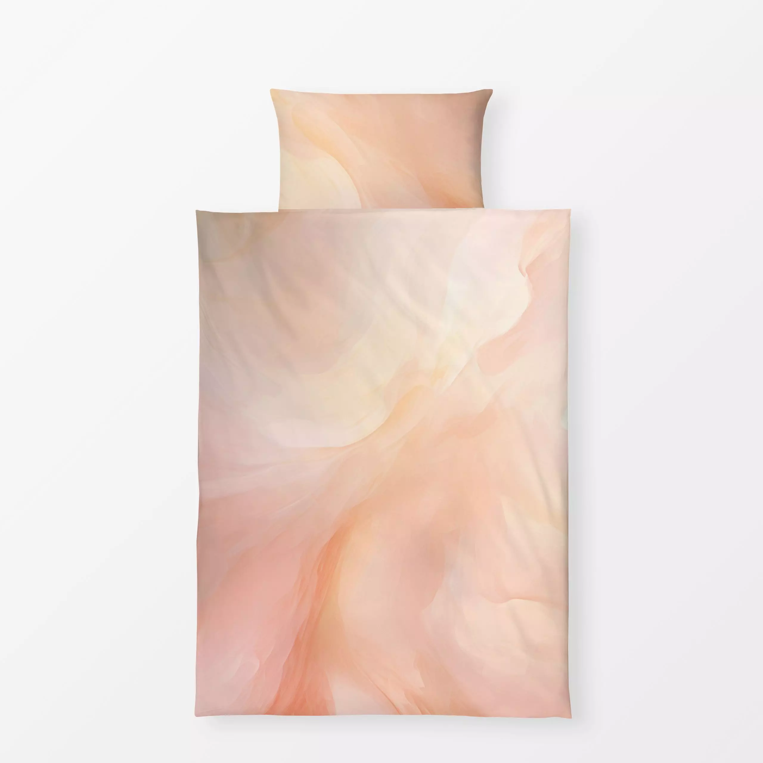 Bettwäsche Abstract Color Study Peach III - Symbole & Muster - von „Andrea Haase"; Sommer, abstract, warm, Malerei, peach, a...