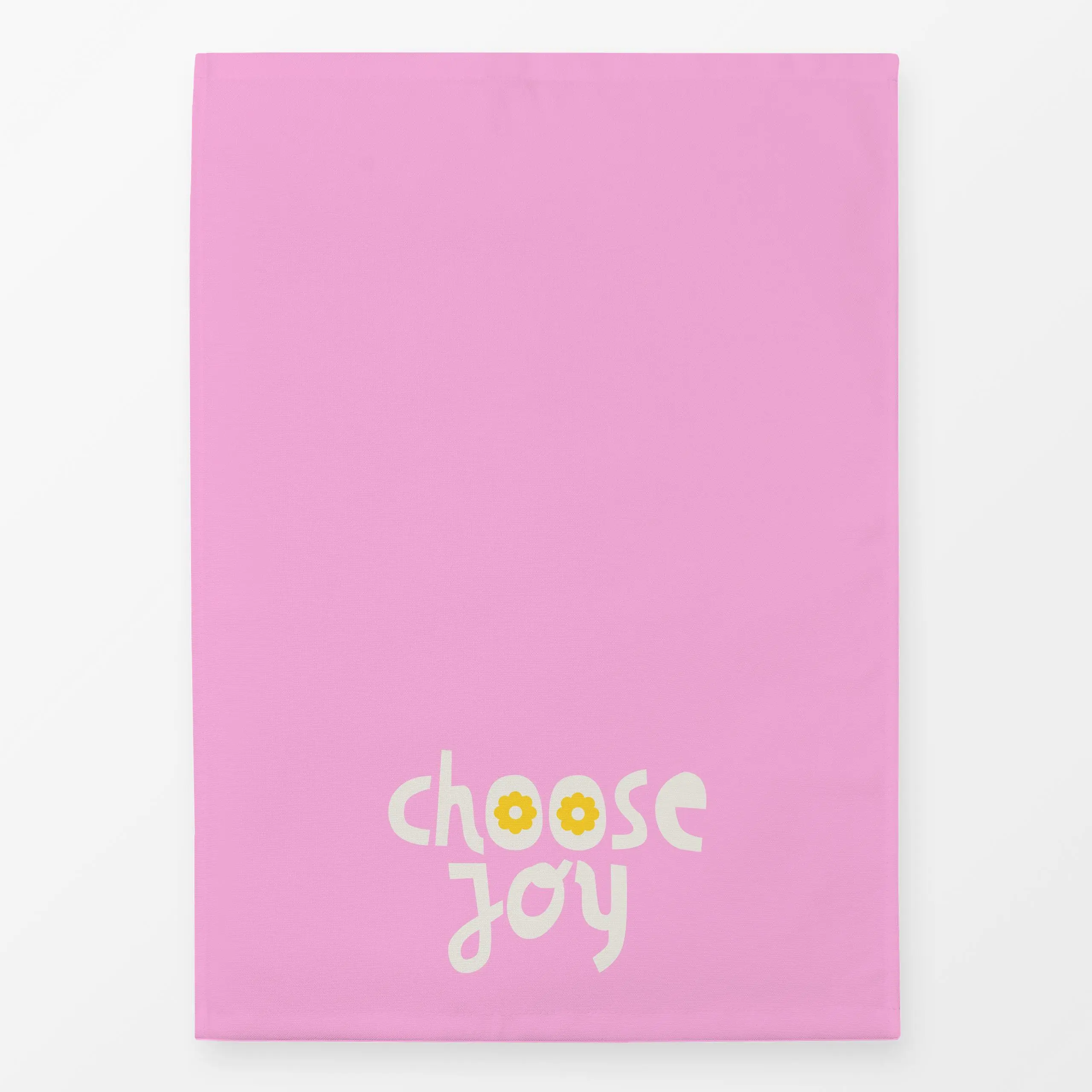 Geschirrtücher choose joy gelbe Blüten - Frühling, Sprüche & Schriftzüge - von „Kerstin Ax"; Blüten, typografie, Lettering, ...