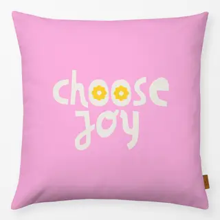 Kissen choose joy gelbe Blüten