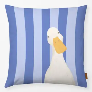 Kissen Hello Spring Ente Streifen