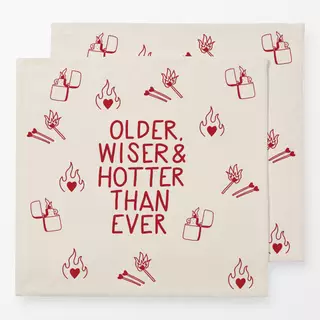 Servietten Older Wiser & Hotter Muster