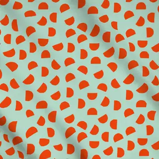 Meterware Bright Christmas red + mint