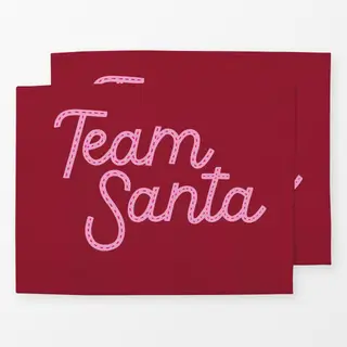 Tischset Team Santa rot