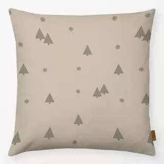Kissen Tannenbaum Grau Beige