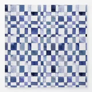 Tischdecke Watercolor Checker Indigo