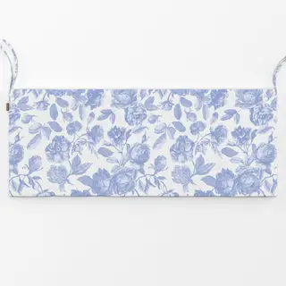 Bankauflage Vintage Toile de Jouy floral