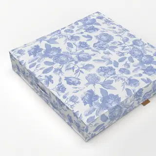 Bodenkissen Vintage Toile de Jouy floral