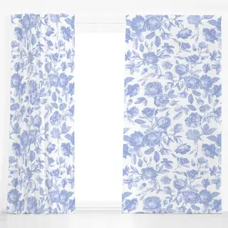 Dekovorhang Vintage Toile de Jouy floral